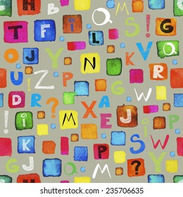 seamless pattern with letters