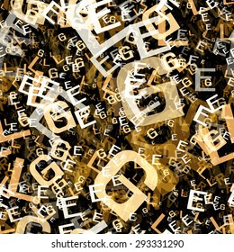 Seamless  pattern  of letters conglomeration