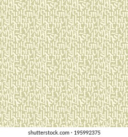 Seamless pattern with letters. Vector illustration