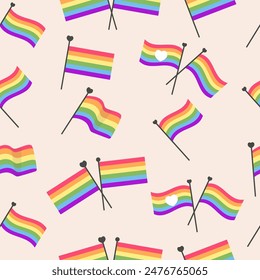 Seamless pattern lgbt different flags. Pride Month