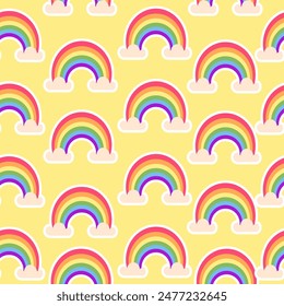 Seamless pattern LGBT rainbow vector