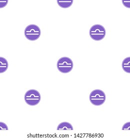 Seamless pattern with libra zodiac sign. Astrological, horoscope sign. Zodiac symbol. Air element. Sticker. Vector illustration for design, web, wrapping paper, fabric, wallpaper.