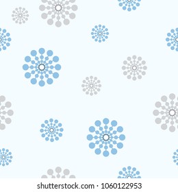 Seamless pattern with light blue flowers can be used for wrapping paper, invitation card for wedding,wallpaper and textile. Vector illustration