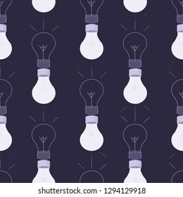 seamless pattern with light bulbs
