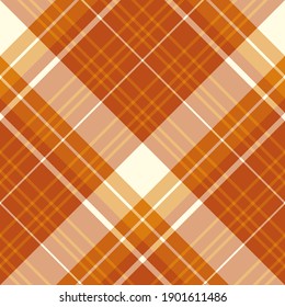 Seamless pattern in light and dark orange colors for plaid, fabric, textile, clothes, tablecloth and other things. Vector image. 2