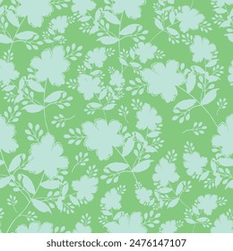 Nahtloses Muster mit hellen Blumen - Myosotis isoliert auf dem dunkelblauen Hintergrund. Handgezeichnete Illustrationen von Wildblumen. Vergiss-mich-nicht-Blume.