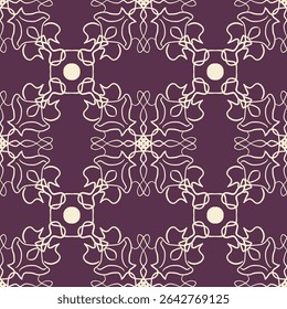 Seamless pattern with light flowers  on pastel purple background. Delicate floral ornament. Vector for design invitation, background, wallpaper, fabric and textile, wallpaper, packaging