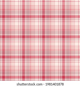 Seamless pattern in light pink colors for plaid, fabric, textile, clothes, tablecloth and other things. Vector image. 