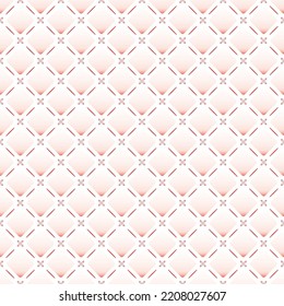 Seamless pattern with light red elements in retro style on white background.