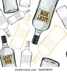 Seamless pattern with light rum.