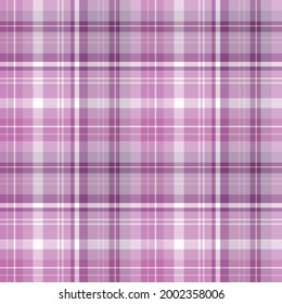 Seamless pattern in light violet and white colors for plaid, fabric, textile, clothes, tablecloth and other things. Vector image. 