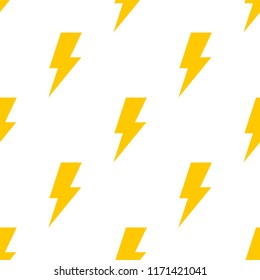 Seamless pattern with lightning bolt. Vector