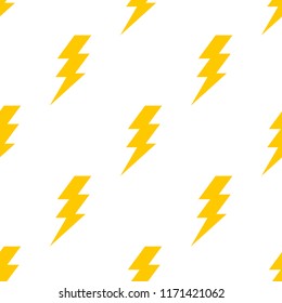 Seamless pattern with lightning bolt. Vector