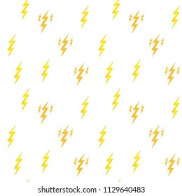 Seamless pattern with lightning bolt for your design. Children vector illustration of cartoon lightning.