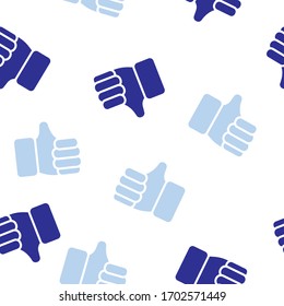 seamless pattern with likes and dislikes icons on the Internet on a white background. Modern abstract design for paper, cover, fabric