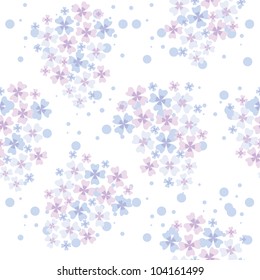 seamless pattern of lilac flowers
