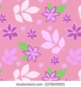 Nahtloses Muster mit lila Blumen im Vintage-Stil. Aquarell, Hintergrund. Vintage romantisches Blumendesign. Schönes abstraktes, farbloses Muster auf blauem Hintergrund.