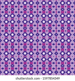 Seamless pattern in lilac-violet tones with small geometric elements. Vector illustration