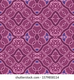 Seamless pattern in lilac-violet tones with stylized rhomboid elements. Vector illustration