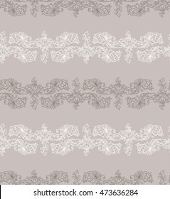 Seamless pattern with lilies. Freehand drawing of lotus flowers. Can be used for backgrounds, business style, tattoo templates, cards design or else. Vector illustration.