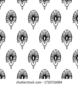 Seamless pattern with lily flower symbols. Abstract flowers. For fabric, paper, scrapbook, wallpaper. Vector illustration, Great design.