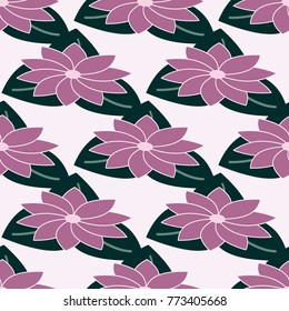 Seamless pattern of Lily pads