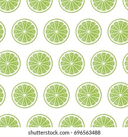 seamless pattern lime fruit food on white background vector wallpaper textiles