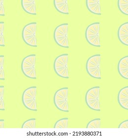 Seamless pattern with lime slices for kids