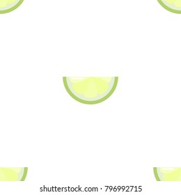 Seamless pattern of lime slices. Vector illustration.