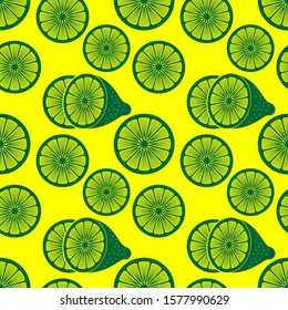 Seamless pattern with lime. Vector illustration