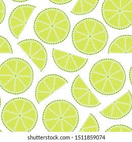 Seamless pattern with  limes. Perfect for wallpapers, pattern fills, web page backgrounds, surface textures, textile.