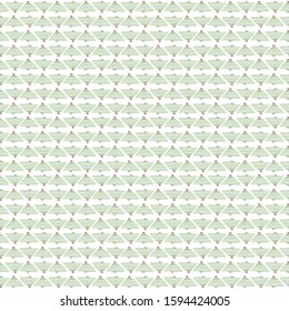 Seamless pattern line art christmas tree with red star, zigzag line,vector/illustration