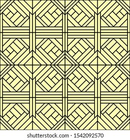 Seamless pattern line black geometric, Vector illustration and design for fabrics, textiles, wallpaper, and backgrounds design concept.