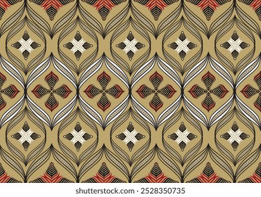 Seamless pattern with line composition lines component.  Design for textile, fabric, clothing, wallpaper, wrapping, cushion art ornament and decoration.
