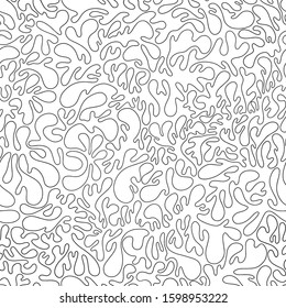 Seamless pattern line curls waves 