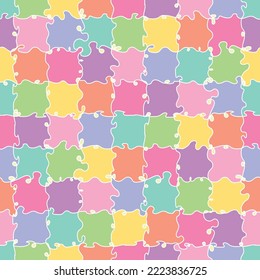 Seamless pattern line doodle colorful abstract on background
