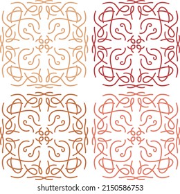 Seamless Pattern line drawing vector illustration