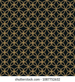 Seamless pattern with line ornament. Abstract modern geometric vector background.
