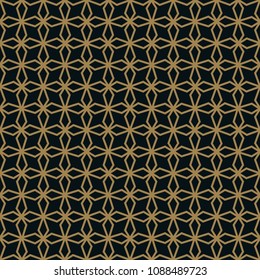 Seamless pattern with line ornament. Abstract modern geometric vector background.
