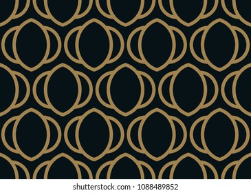 Seamless pattern with line ornament. Abstract modern geometric vector background.