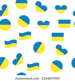 Bandera de Ucrania, fondo nacional, de la línea de patrón sin foco