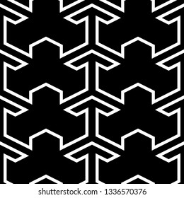 Seamless pattern. Linear backdrop. Curves ornament. Ethnic background. Geometric wallpaper. Tribal motif. Folk vector. Digital paper, textile print, web design