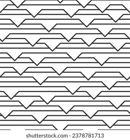 Seamless pattern of linear geometric shapes. Background for banner, poster, screensaver, decoration, interior and creative idea
