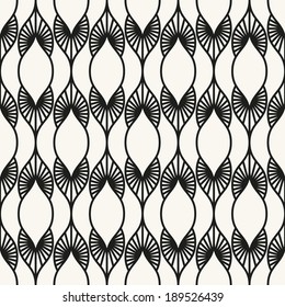 Seamless pattern. Linear modern ornament. Geometric stylish background. Vector repeating texture