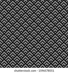 Seamless pattern. Linear motif. Curves ornament. Figures wallpaper. Simple shapes background. Geometric backdrop. Textile print, web design, digital paper, abstract illustration. Vector artwork