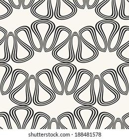 Seamless pattern with linear waves. Endless stylish texture. Striped background