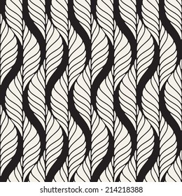 Seamless pattern with linear waves. Endless stylish texture. Ripple background