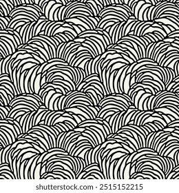Seamless pattern with linear waves. Endless stylish texture. Ripple repeating background. Natural stylized veins.