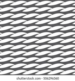 Seamless pattern with linear waves. Endless stylish texture. Hand drawn modern background.