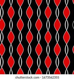 Seamless pattern with linear wavy stripes. Repeating background with waves. Stylish print.